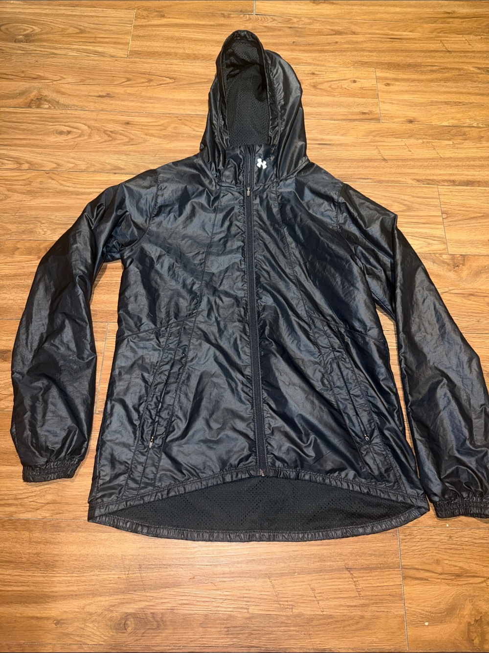 Under Armour Black Hooded Lightweight Rain Jacket